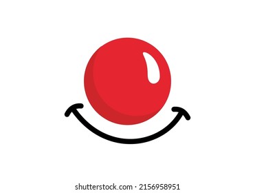 simple red nose day typography vector