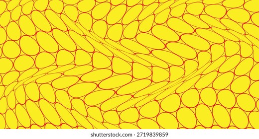 einfache rote Umrisskreis Wellenmuster Kunst für Banner Poster Hintergrund.