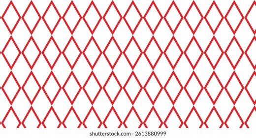 simple red outline rhombus pattern design.
