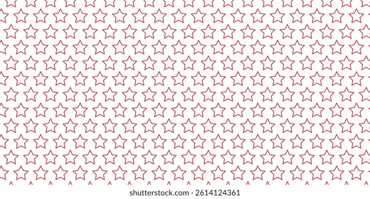 simple red outline star pattern design.
