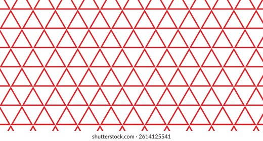 simple red outline triangle pattern design.