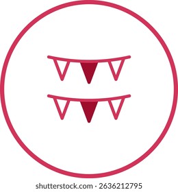 Simples bandeira vermelha bandeira ilustração para design festivo e celebrações