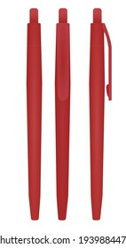 Simple red pen. vector illustration