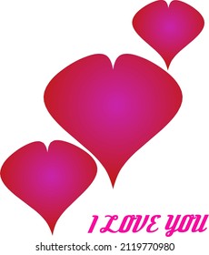 simple red pink love vector for valentines day
