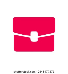 Simple, red, rectangular bag icon