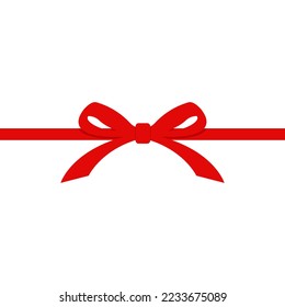 Simple red ribbon. isolated on white background