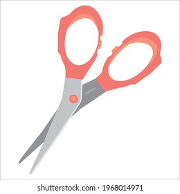 A simple red scissor for use.