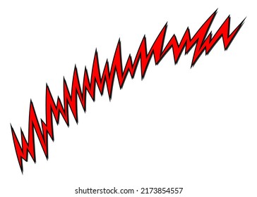 Simple red spikes line pattern