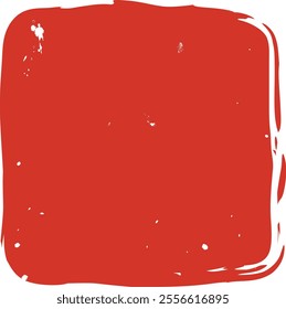 simple red square signature stamp icon