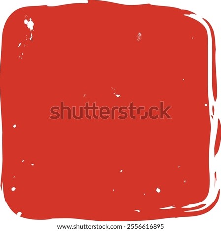 simple red square signature stamp icon