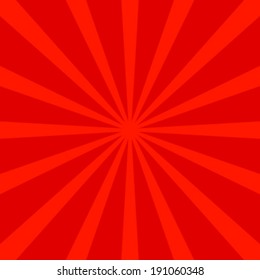 Simple red sunburst pattern vector
