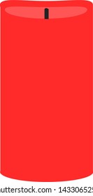 A simple red tall candle
