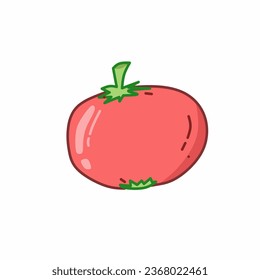 Simple Red tomato cartoon illustration