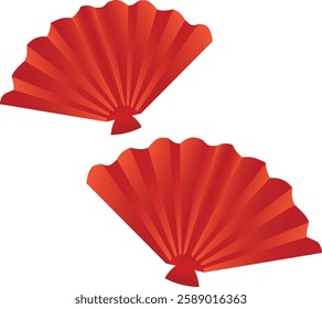 Simple Red Tradisional Fan Vector