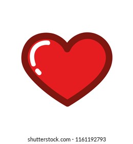 simple red valentine heart vector illustration EPS10