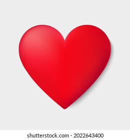 Simple red vector heart love icon