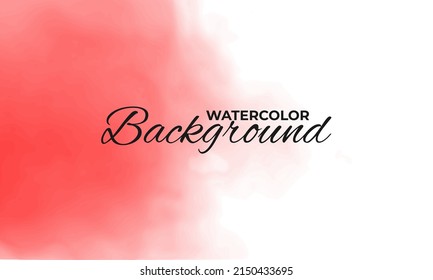plantilla simple de vector de fondo de color de agua rojo. vector de papel tapiz con estilo acuarela.