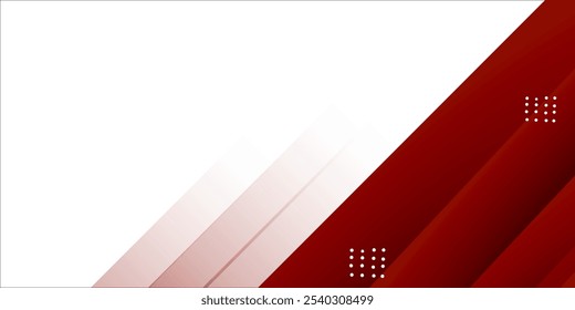 Plano de fundo de apresentação empresarial simples com faixas abstratas em vermelho e branco