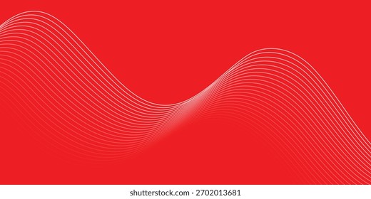 simple red white blend wave line design for banner poster background.