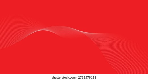 Diseño de línea ondulada de mezcla blanca roja simple para fondo de póster de Anuncio.