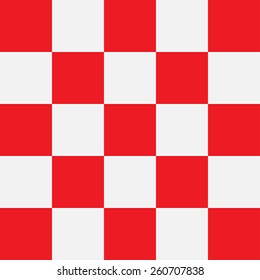 Simple red and white checkered abstract background 