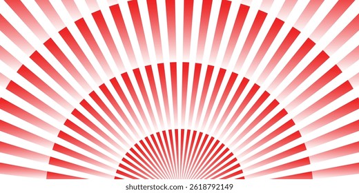 simple red, white gradient arc line pattern.