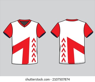 Simple Red White Jersey Uniform