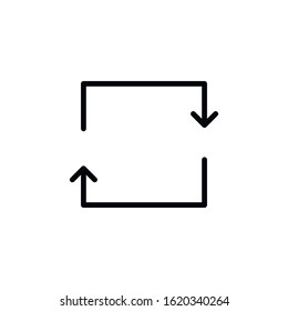 Simple refresh line icon. Stroke pictogram. Vector illustration isolated on a white background. Premium quality symbol. Vector sign for mobile app and web sites.