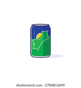 Simples Refrescante Soda Can desenho animado vetor ilustração bebida ícone conceito de embalagem isolado