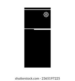 Simple refrigerator icon on white background. Vector illustration