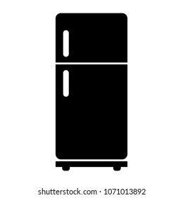 Simple Refrigerator Icon. Vector Illustration