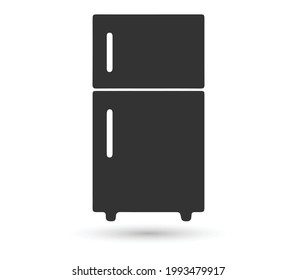 Simple Refrigerator Icon. Vector Illustration