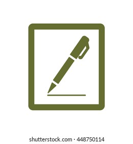Simple registration  icon. Flat design.