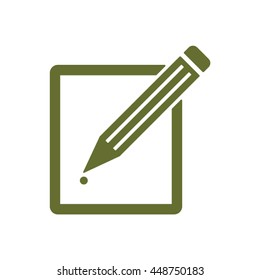 Simple registration  icon. Flat design.