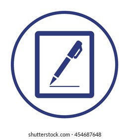 Simple registration  icon. Flat design.