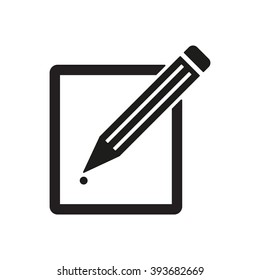 Simple registration  icon, vector illustration. Flat design style