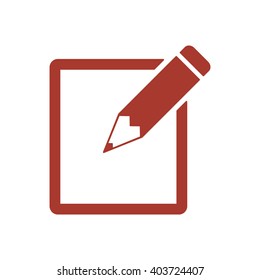 Simple registration  icon, vector illustration. Flat design style