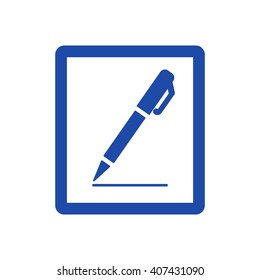 Simple registration  icon, vector illustration. Flat design style