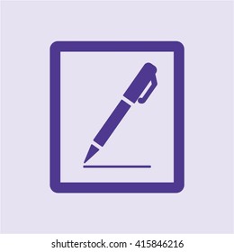 Simple registration  icon, vector illustration. Flat design style