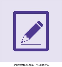 Simple registration  icon, vector illustration. Flat design style