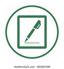 Simple registration  icon,vector. Flat design.