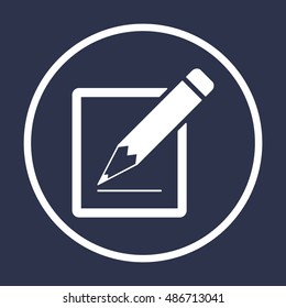 Simple registration  icon,vector. Flat design.