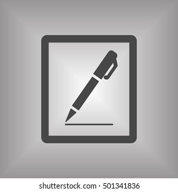 Simple registration  icon,vector. Flat design.