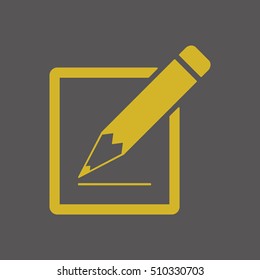 Simple registration  icon,vector. Flat design.