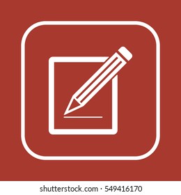 Simple registration  icon,vector. Flat design.