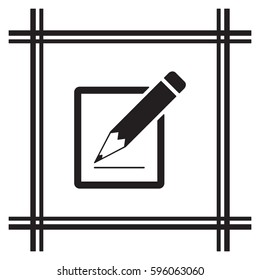 Simple registration  icon,vector. Flat design.