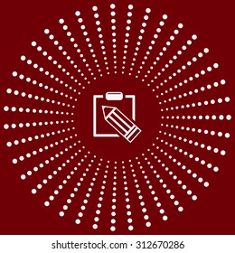 Simple registration. tablet with paper. icon. vector design
