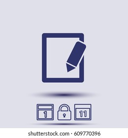 Simple registration vector icon 10 EPS