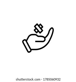 einfache, abgelehnte Vektorgrafik-Symbole