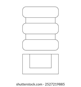 Simple Related Vector Line Icon. Contains such Icon as Business Meeting, Workplace, Office Building, Reception Desk and more. Editable Stroke.Vector illustration flat style Eps 10. 